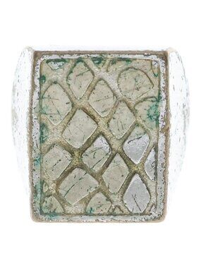 Celine Hedi Slimane Era Square Shape Signet Ring Silver